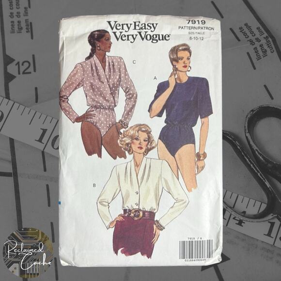 Very Easy Very Vogue 7919 Misses' Bodysuit Pattern - Size 8-10-12 - Picture 1 of 5